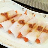 ♪醤油麹漬け♡サーモンの大根巻き♪